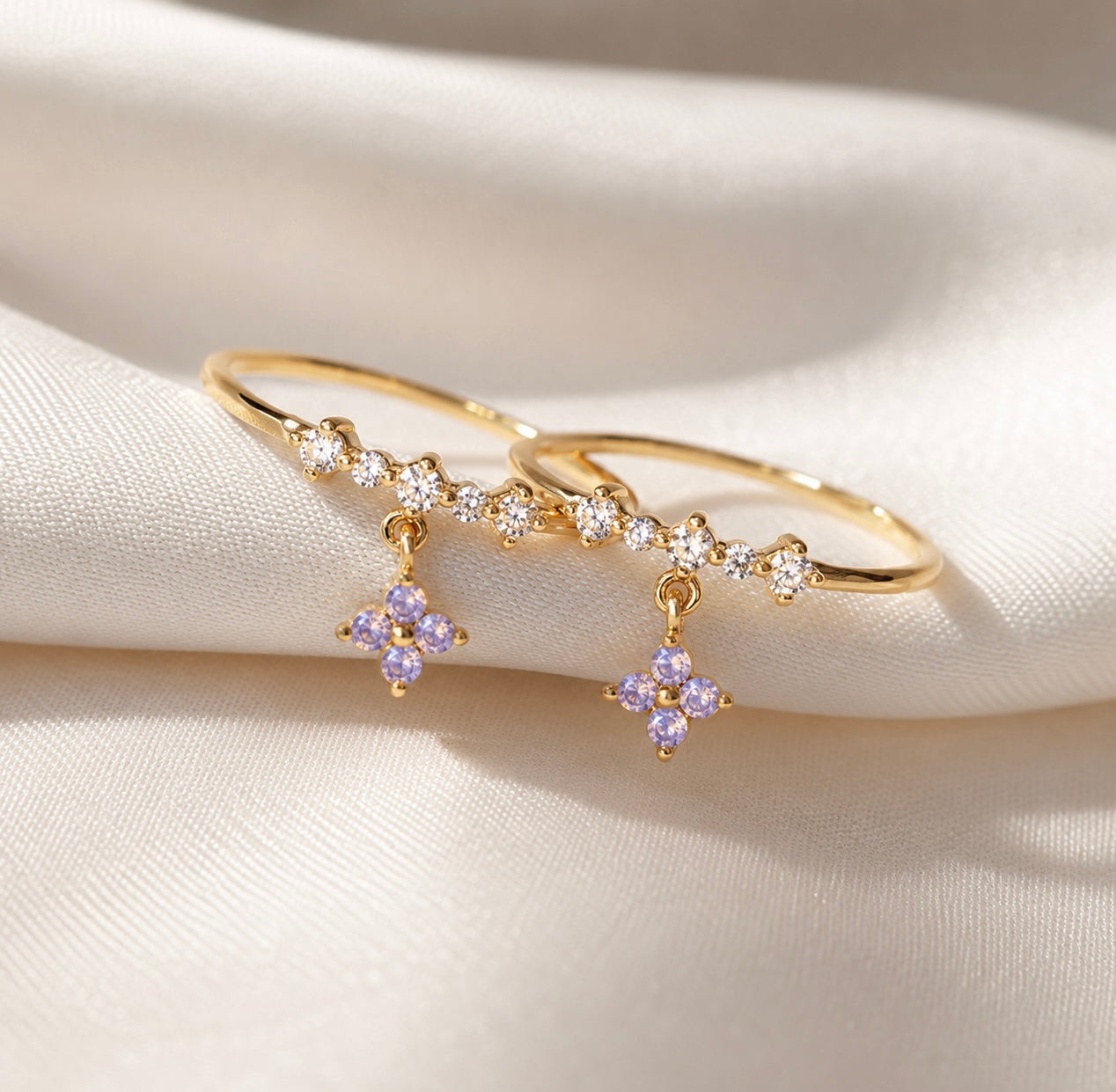 Blossom Trio Ring Set