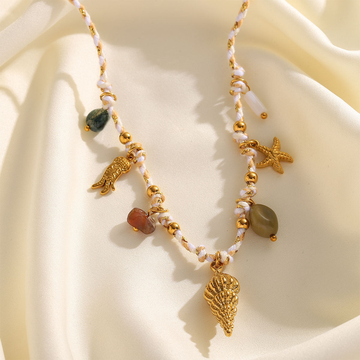 Nautical charm necklace